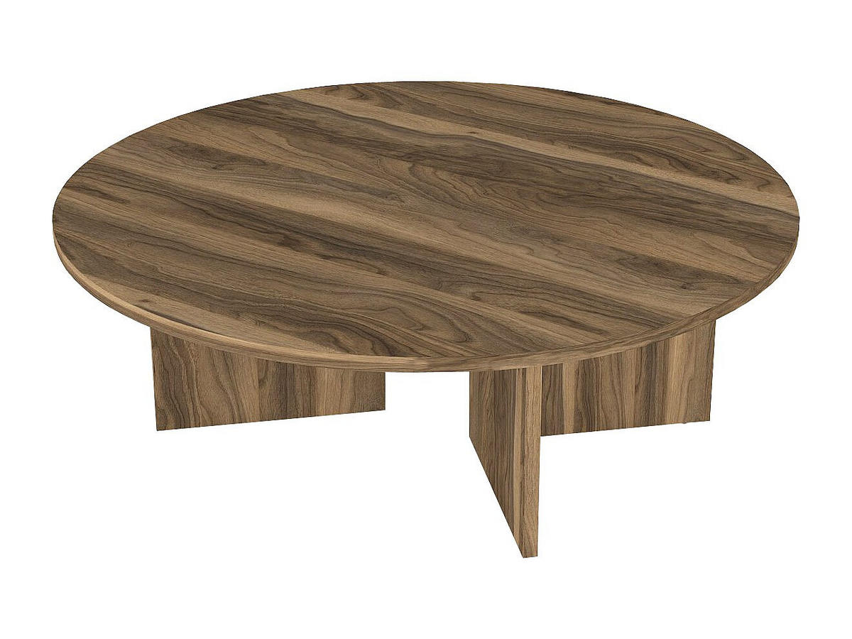 COUCHTISCH - 90 cm x 90 cm - holz - naturfarben dunkel Topania - Naturfarben, Holz (90/90/31.4cm) - Vente-Unique
