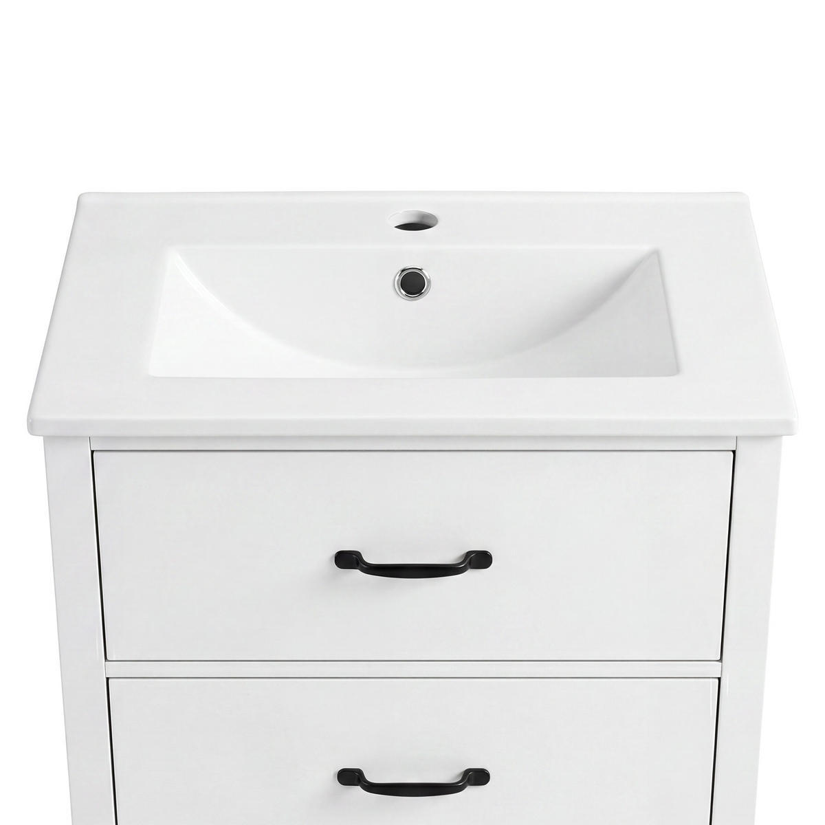 KOUPELNOVÁ SKŘÍŇKA S UMYVADLEM Bílá volně stojící 61 cm - bílá, kompozitní dřevo (61/83/47cm) - Urban Meuble