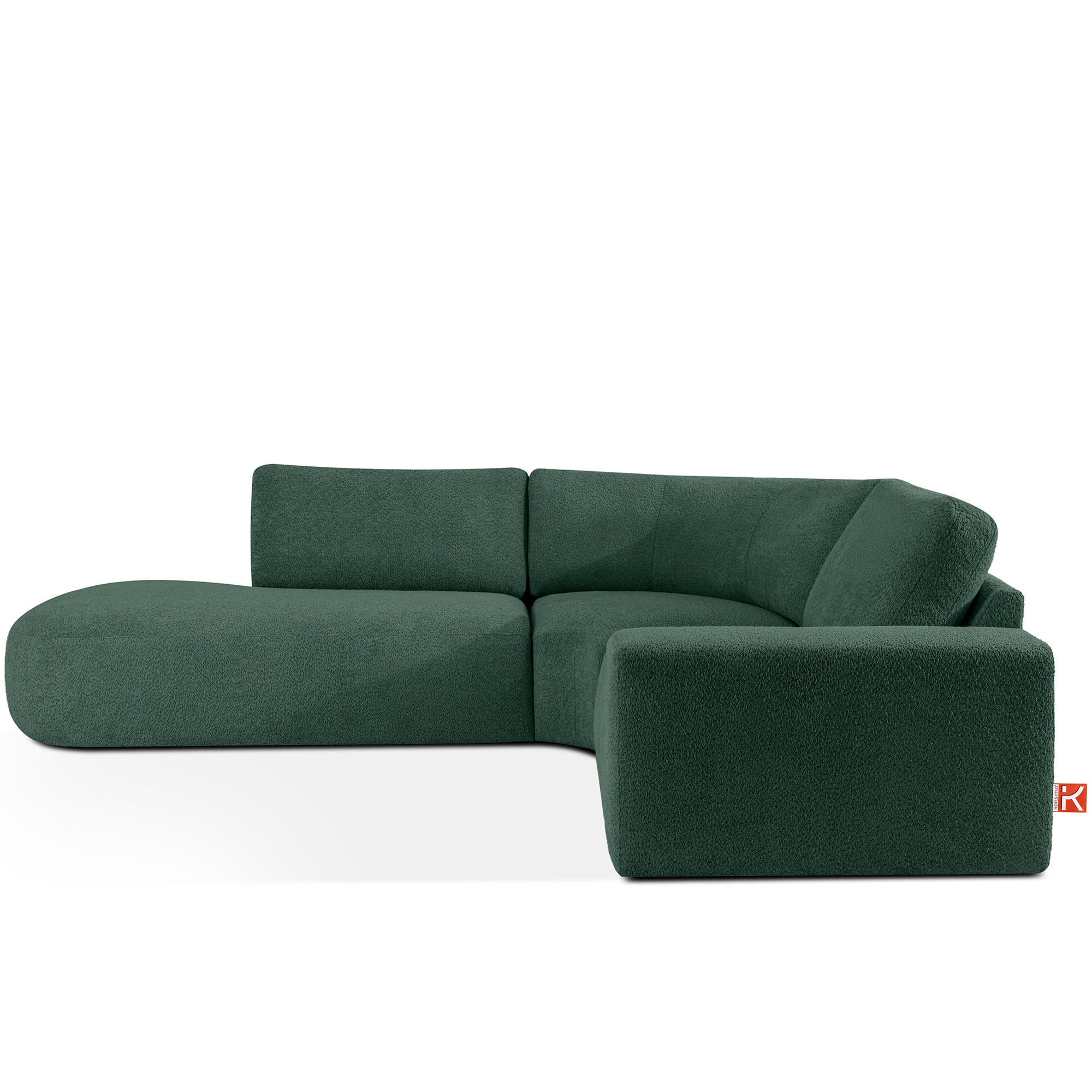 ECKSOFA LINKS ZUCCO, Grün - Grün, Holz/Holzwerkstoff (224/293cm) - KONSIMO®