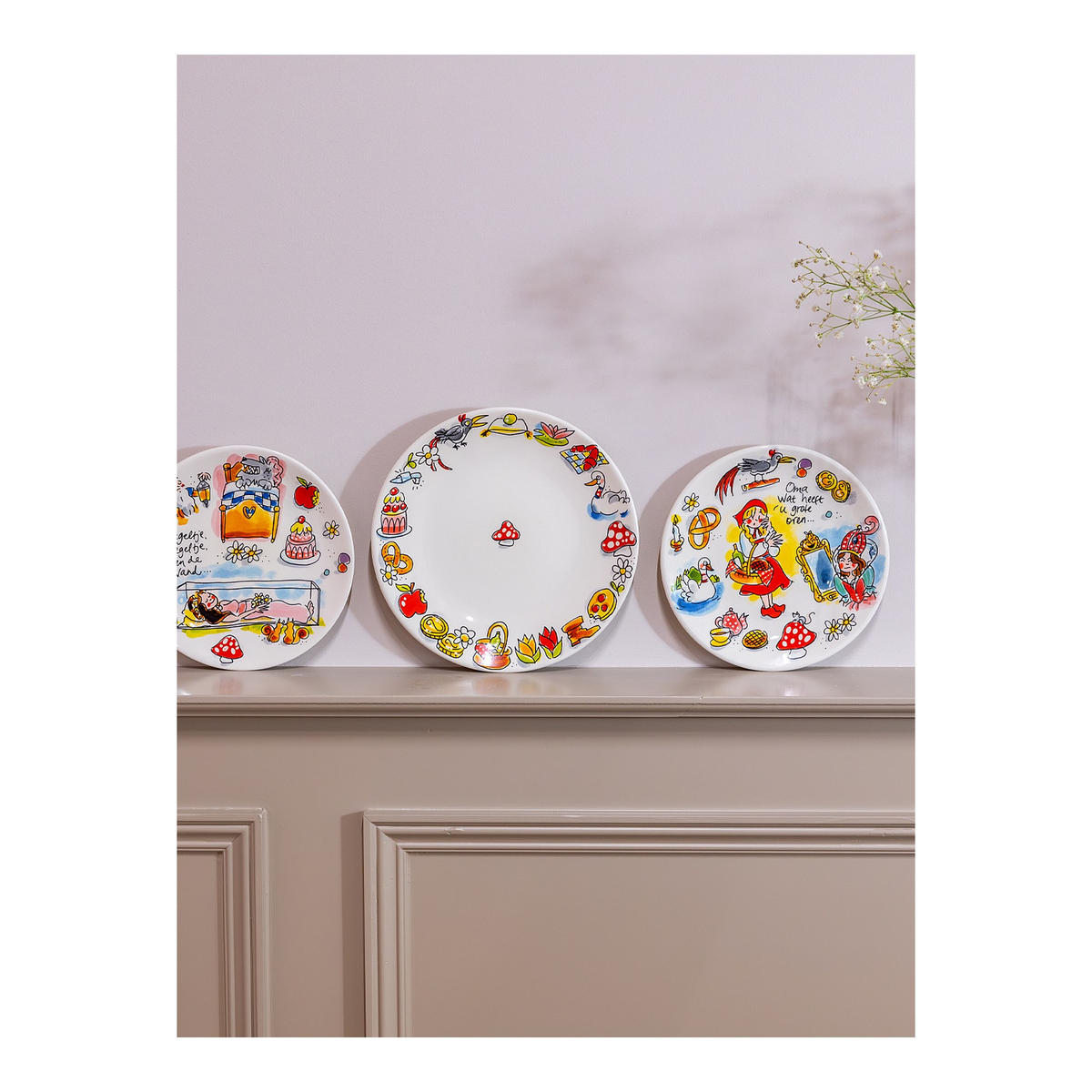 TELLER Efteling Rotkäppchen in Bunt - 18cm - Multicolor, Keramik (18/18/2cm) - Blond Amsterdam