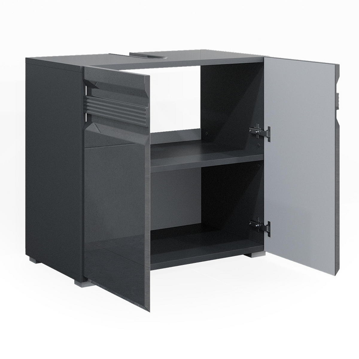 WASCHBECKENUNTERSCHRANK Fredd Anthrazit 60 x 60 cm - Anthrazit, Holzwerkstoff (60/60/34cm) - Vicco
