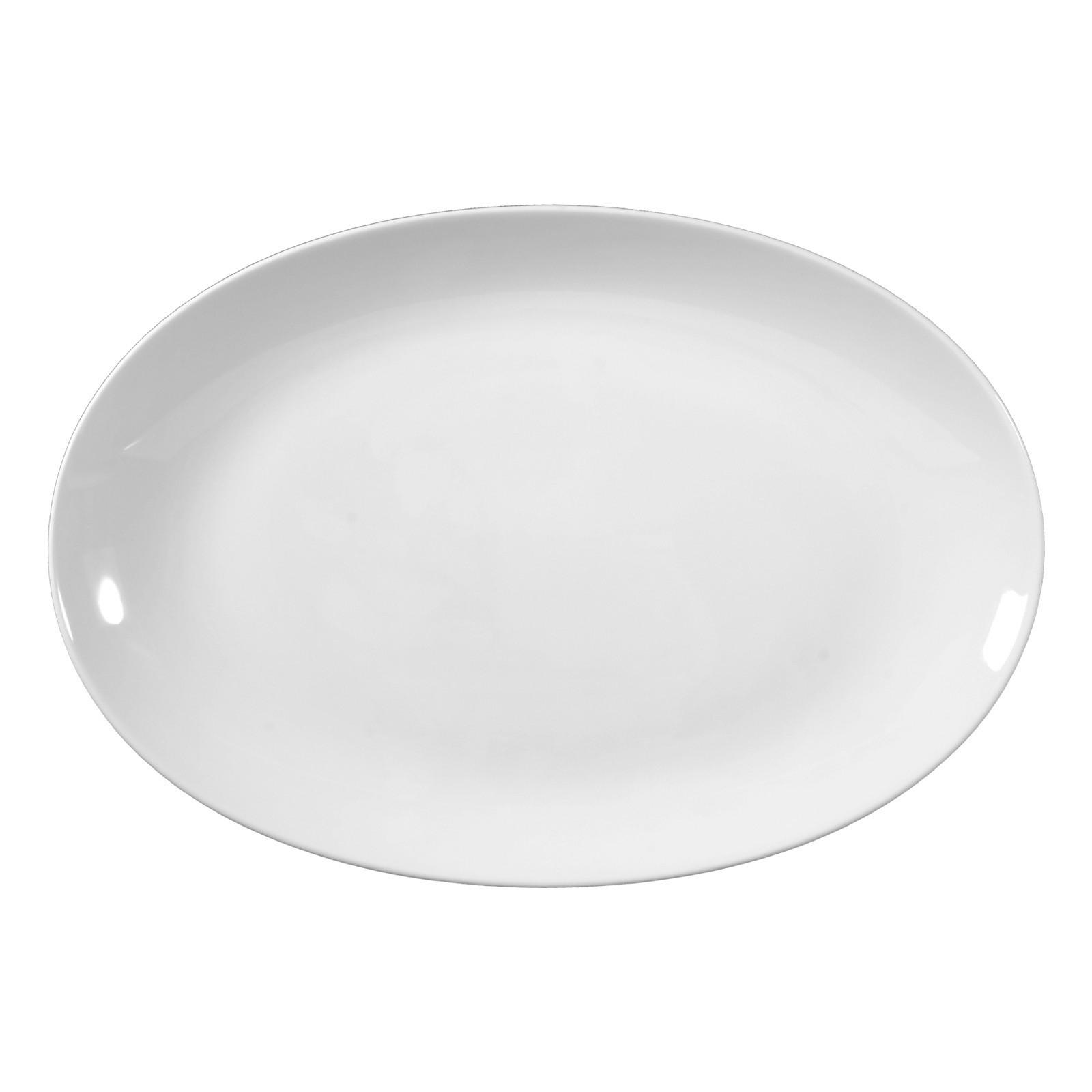 SERVIERPLATTE Rondo/Liane weiß 38,4 x 26,3 cm - Weiß, Keramik (26.3/3.5/38.4cm) - Seltmann Weiden