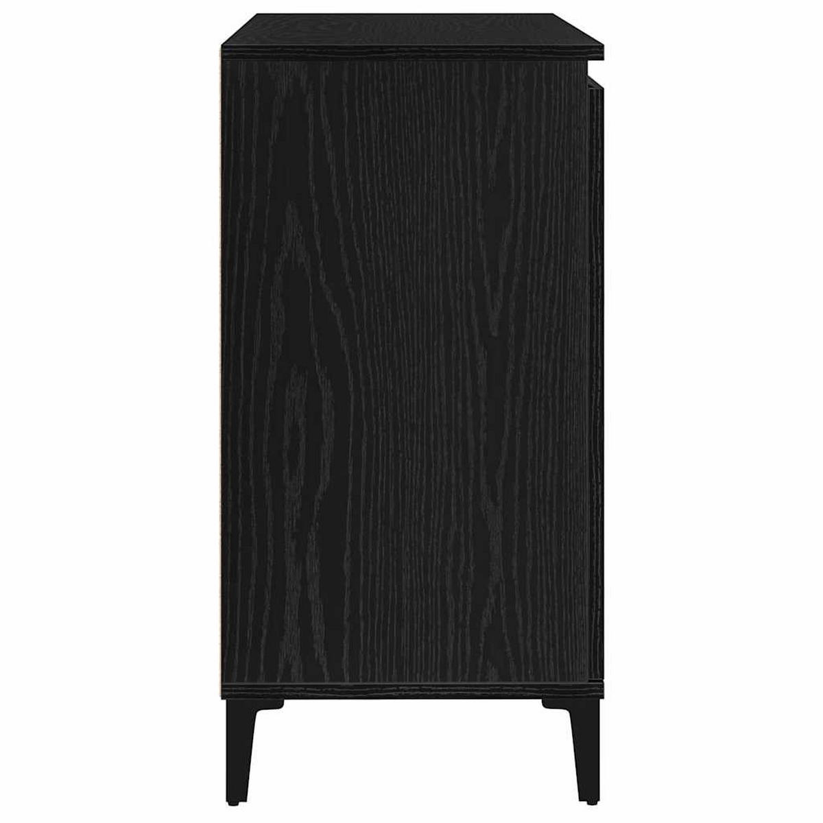 SIDEBOARD Schwarz Eichen-Optik 104/35/70 Cm Holzwerkstoff - Schwarz, Holzwerkstoff (35/70/104cm) - vidaXL