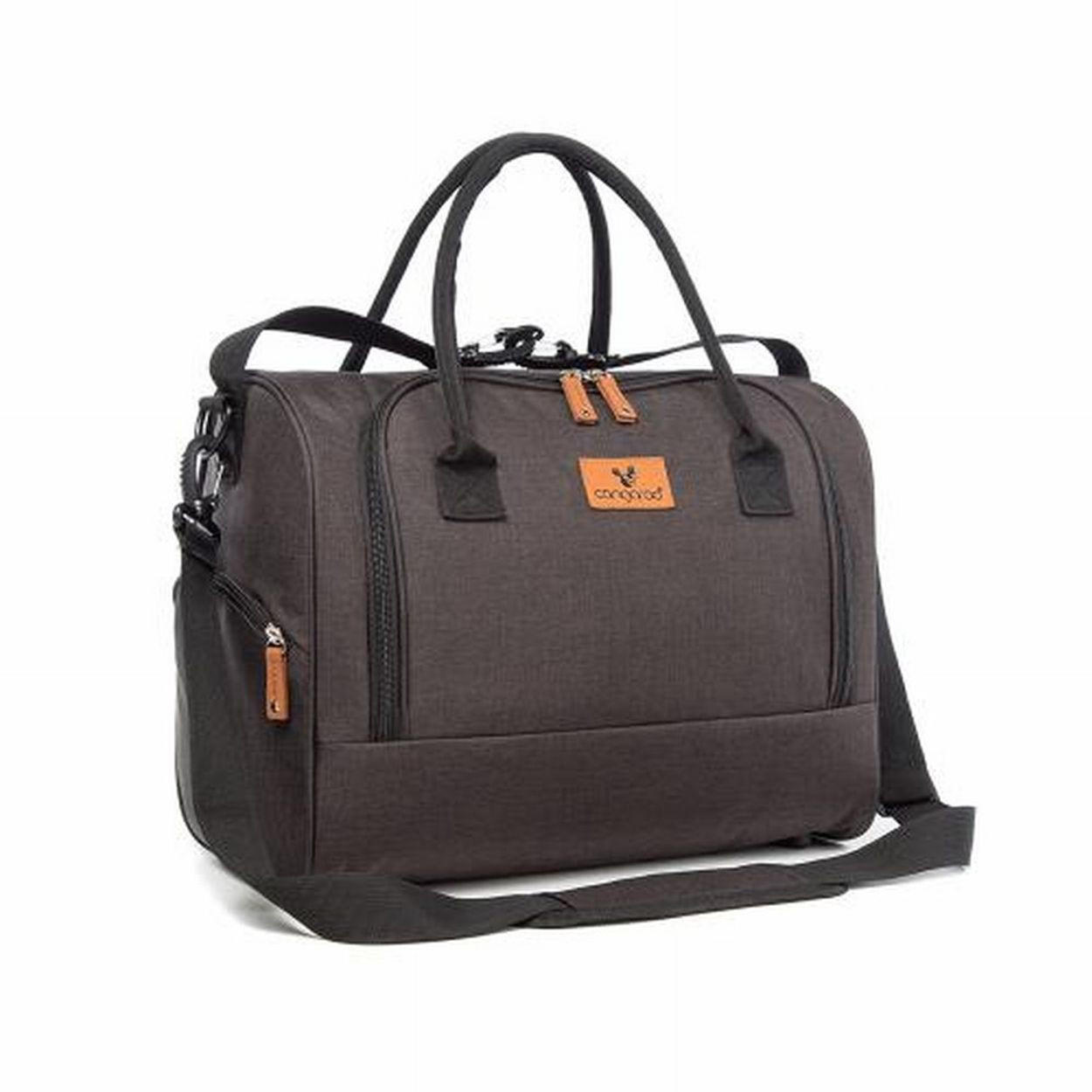 WICKELTASCHE Jossie schwarz Wickelunterlage, viele Fächer, Tragegriffe, verstellbarer Schultergurt - Schwarz, Textil (22/30/35cm) - Cangaroo