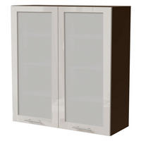 HÄNGESCHRANK Brerra W4S/90 Lava / RAL 9001 creme Hochglanz 90 / 32,5 / 96cm - Dunkelgrau/Creme, Holz/Holzwerkstoff (90/96/32.5cm) - Feldmann-Wohnen