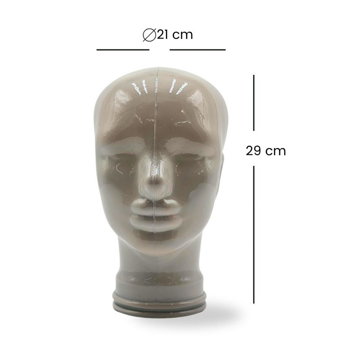 KOPFHÖRERSTÄNDER DYLAN Glas OP3 hellgrau - Hellgrau, Glas (21/29/21cm) - DESIGN DELIGHTS