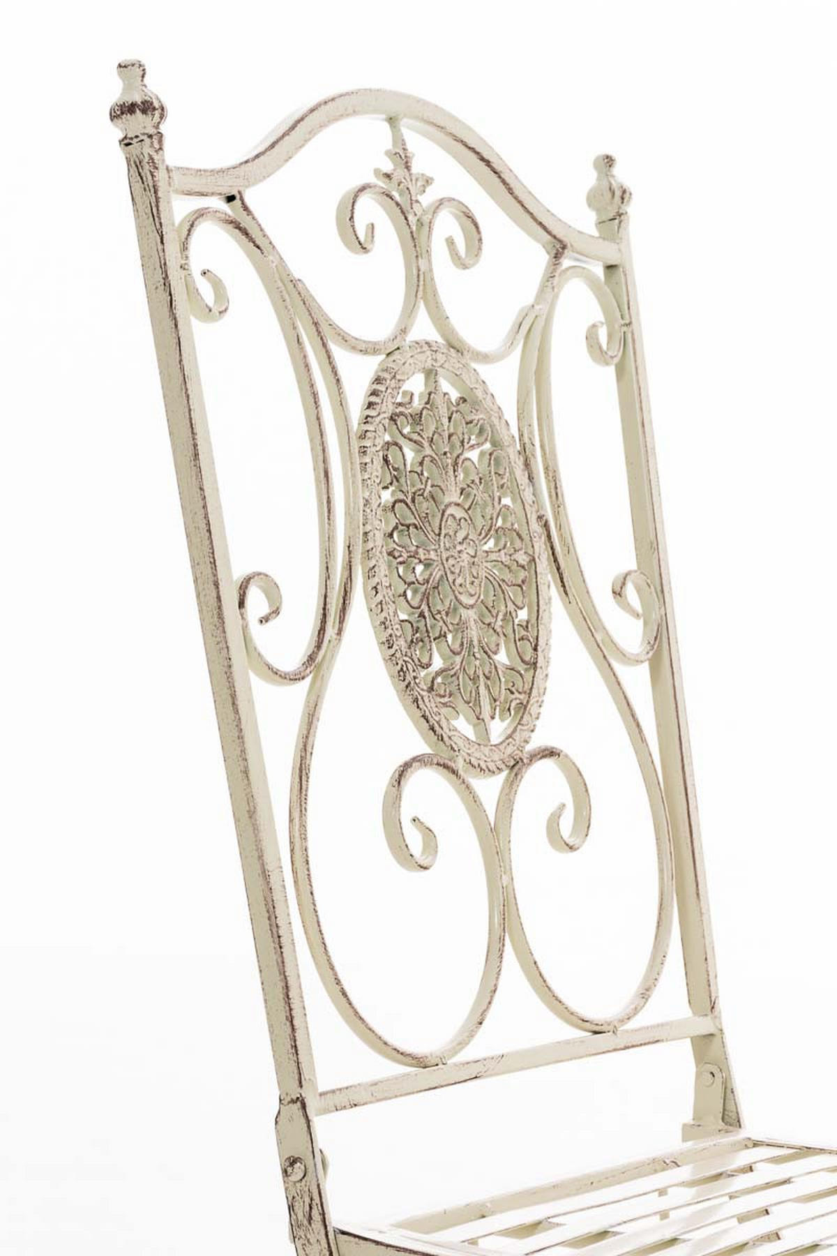 BALKONSET Bistroset Rizar Metall Antik-creme 2 Personen - Beige, Metall - DELUKE