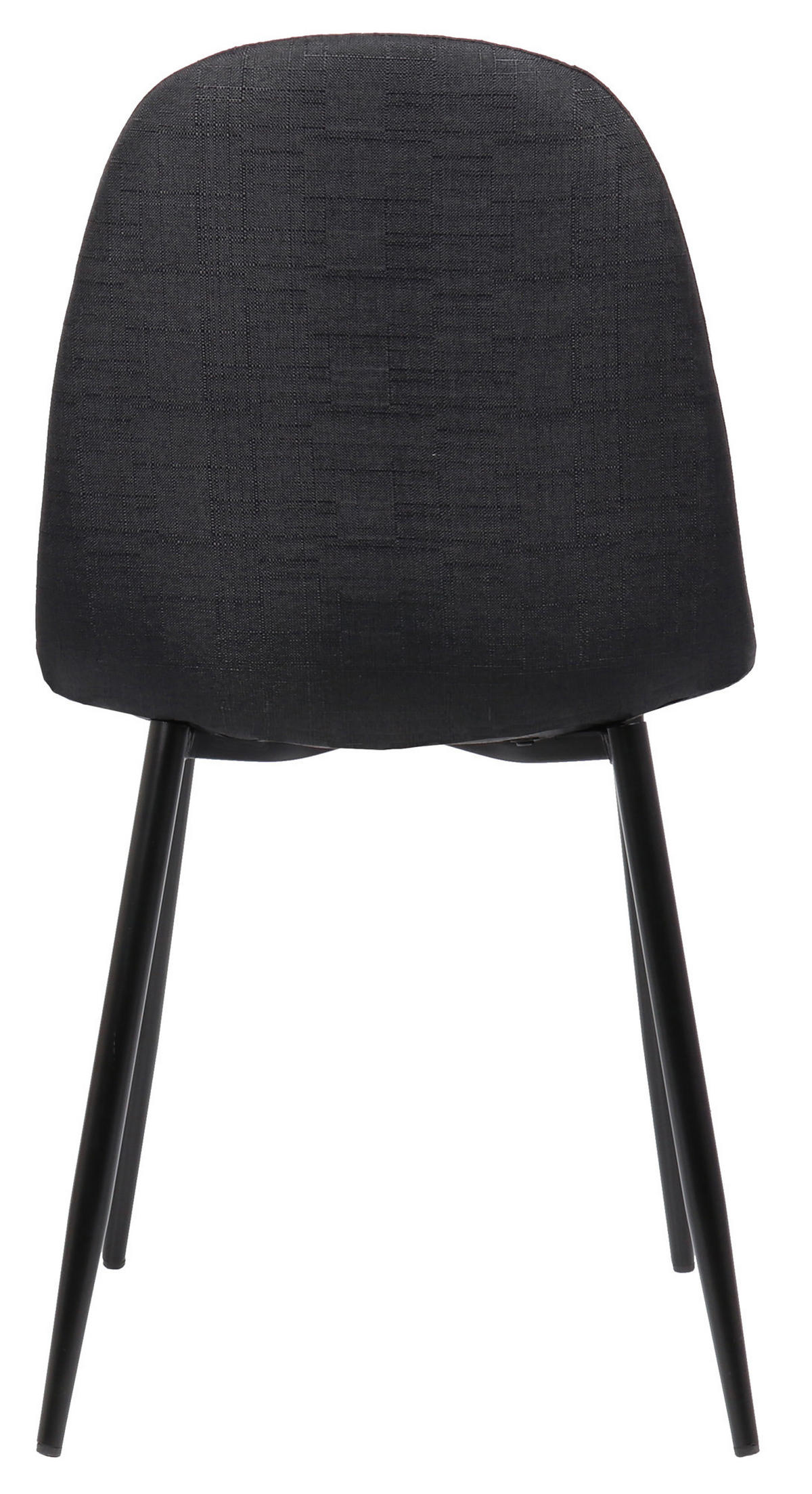 STUHL 4er Set Stoff Schwarz - Schwarz, Textil/Metall (44/88/51cm) - CLP