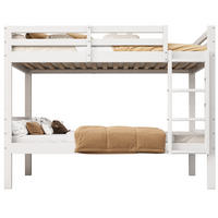 ETAGENBETT 90/200 cm aus Kiefernholz mit Absturzsicherung und teilbarer Konstruktion Weiß - Weiß, Holz (90/200cm) - Modenvie