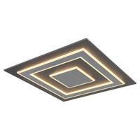 LED DECKENLEUCHTE JAYDEN Anthrazit Grau - Anthrazit, Metall (60/60/5.5cm) - Globo Lighting