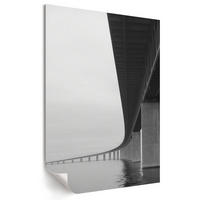 POSTER - 21x29 cm - Sample - Brücke und Wasser - Grau, Textil (21/29.7/0.1cm) - TULUP