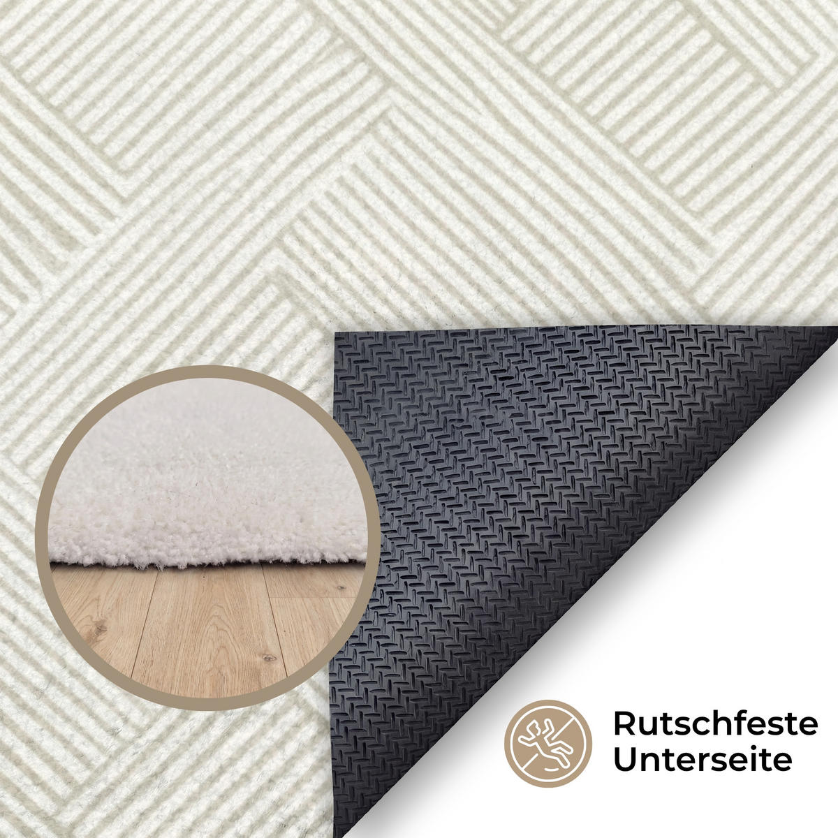 KOBERCE - Textúra - abstraktná - béžová - 230x150 cm - béžová, textil/plast (230/0.4cm) - OnlyWow
