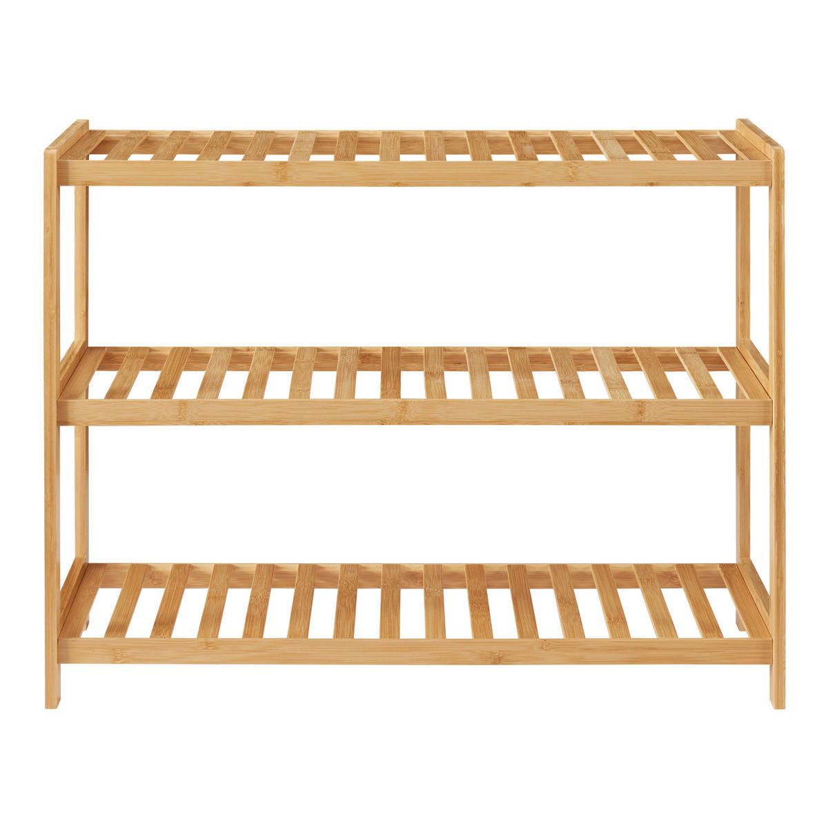 SCHUHREGAL Dammfleth - Naturfarben, Holz (67.5/55/27cm) - [en.casa]