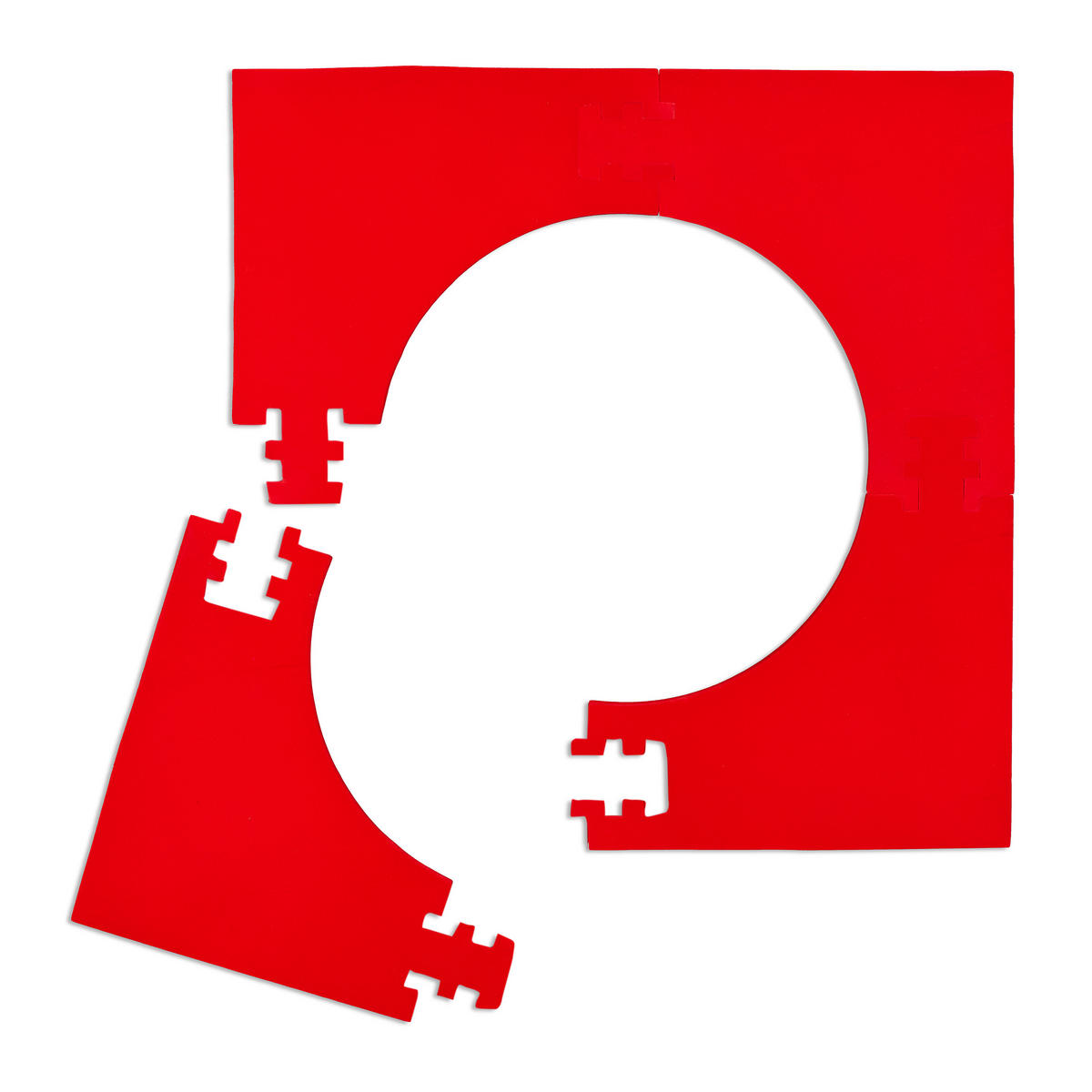 DARTSCHEIBE Schutzring - Rot, Textil (71/3/71cm) - Relaxdays