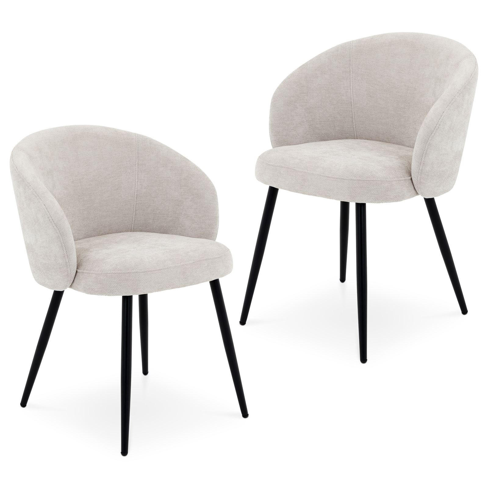 ESSZIMMERSTÜHLE KURSI 2er-Set grau - Grau, Textil (57/77/60cm) - IDIMEX