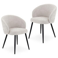 ESSZIMMERSTÜHLE KURSI 2er-Set grau - Grau, Textil (57/77/60cm) - IDIMEX