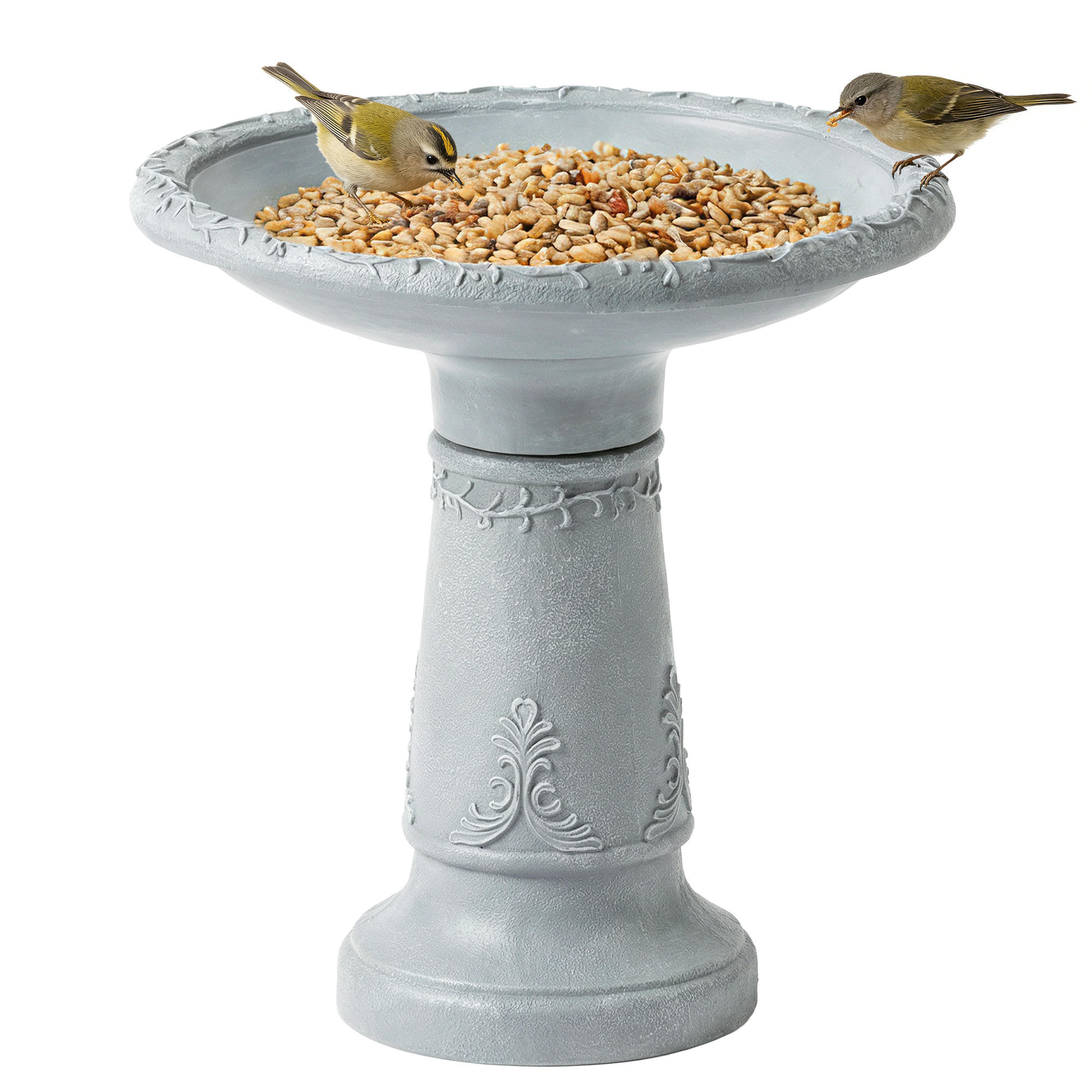 VOGELBAD DE-10255 rund, 51 cm, Steinoptik Grau - Grau, Kunststoff (48/51/48cm) - ComfortXL
