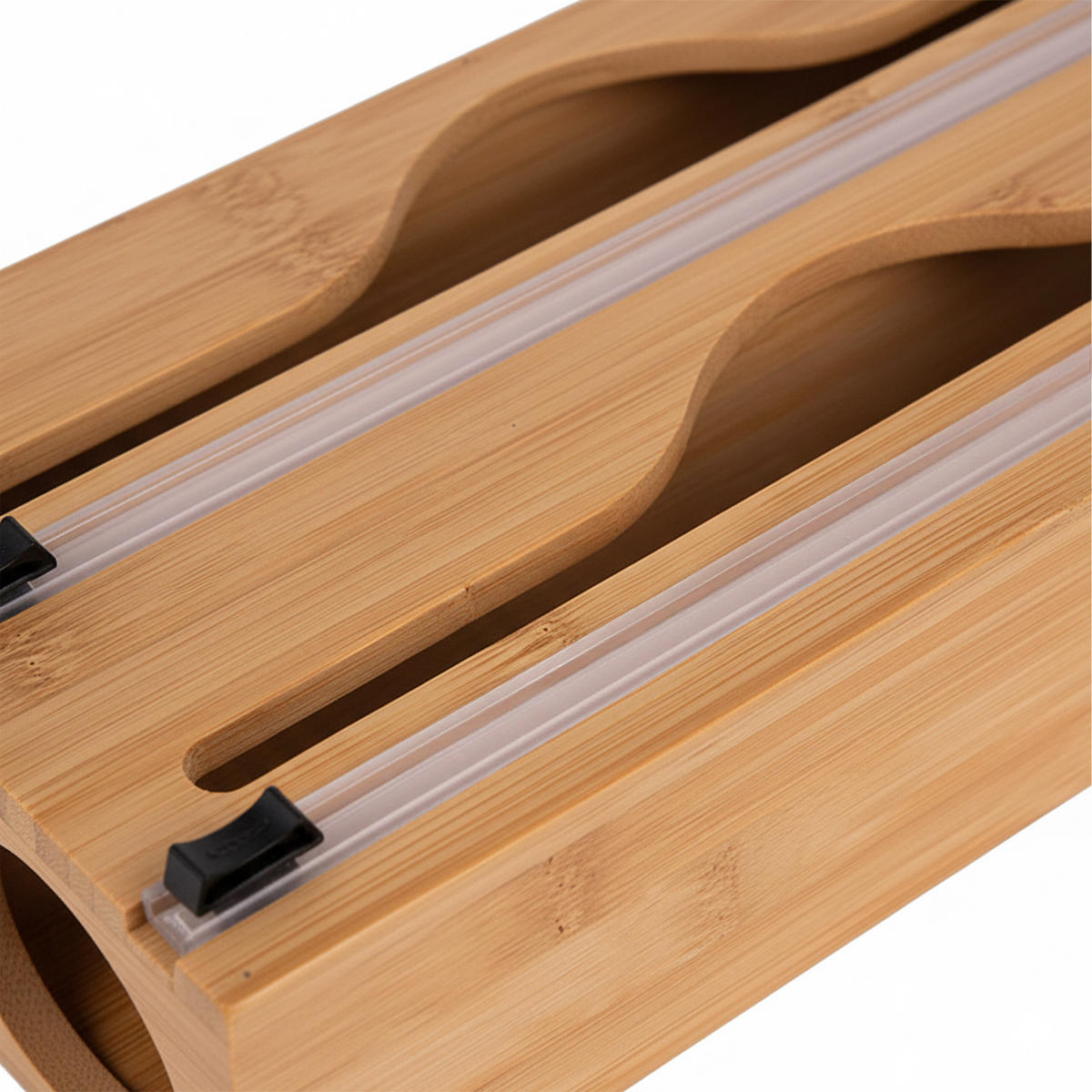 FOLIENSPENDER - Hellbraun, Holz/Kunststoff (33/14/7cm) - Relaxdays