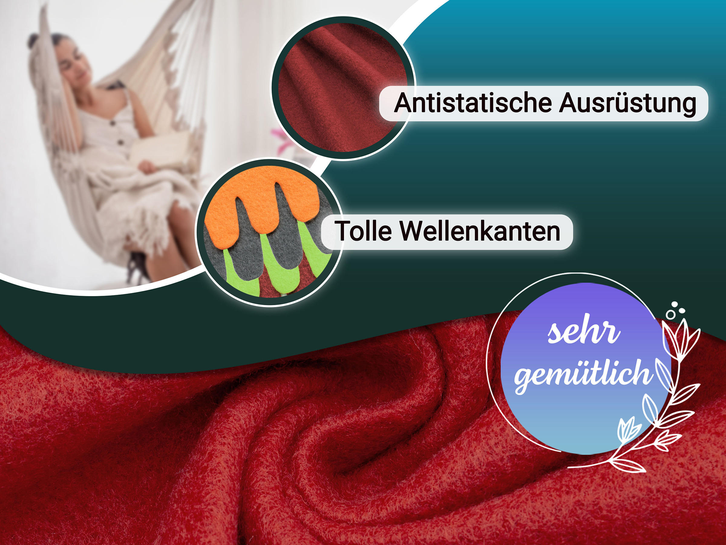 KUSCHELDECKE, 130x170 cm, 100% Polyester, Rot - Rot, Textil (130/170cm) - Zollner