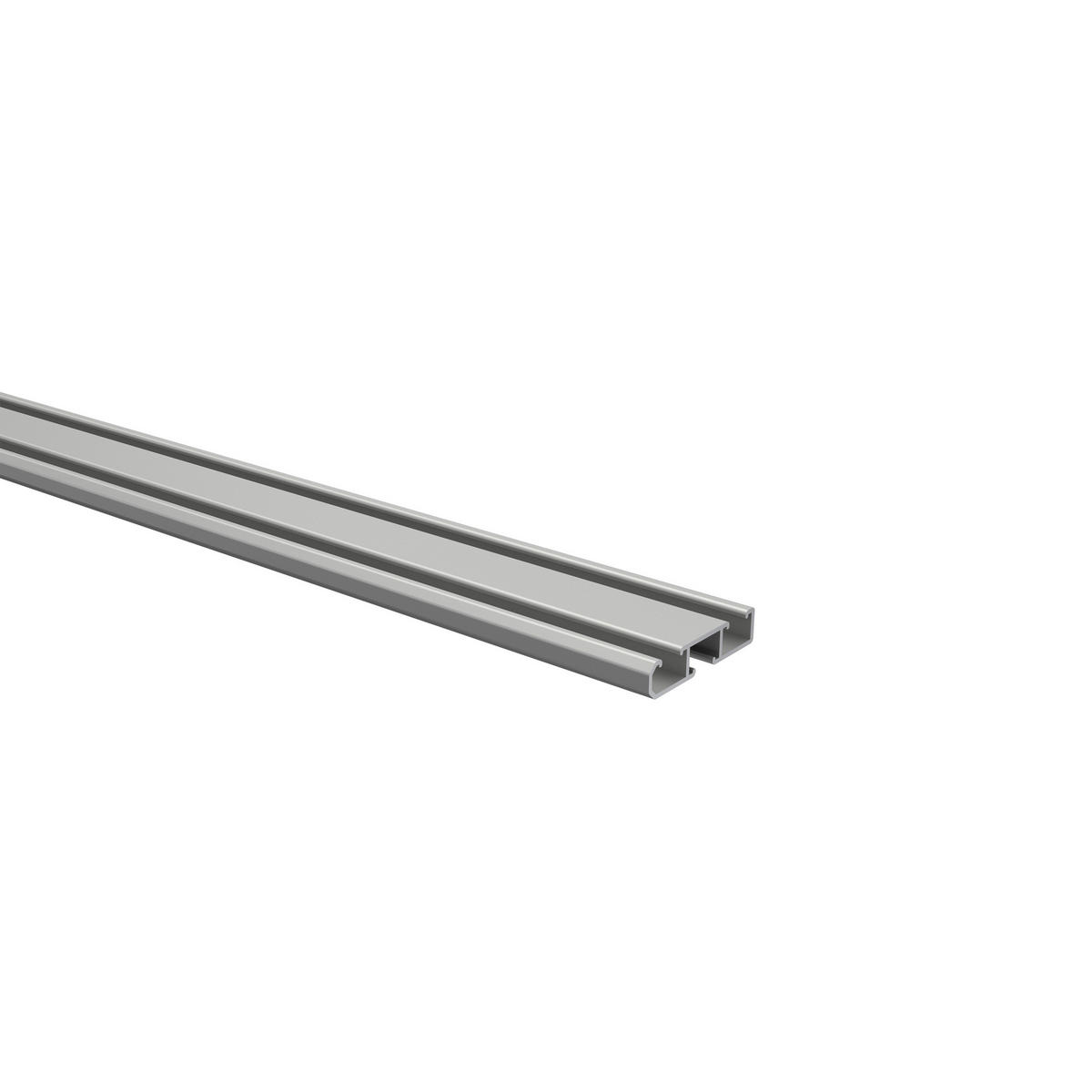 GARDINENSCHIENE Slimline 160 cm, 1-/2-läufig Silbergrau - Silberfarben/Alufarben, Metall (4/1.1/160cm) - INTERDECO
