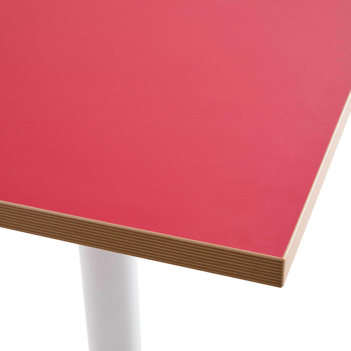 TISCHPLATTE quadratischer 60 cm, Rot - Rot, Holz (60/2.5/60cm) - Oviala