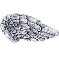 STEINFIGUR Grabschmuck Engel Flügel frostfest massiver Steinguss - Grau, Stein (28/7/16cm) - stoneandstyle