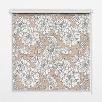 VNÚTORNÁ roleta - okenná roleta - roleta - 100x140 cm - Kreslené kvety - biela, plast (100/140/0.5cm) - TULUP