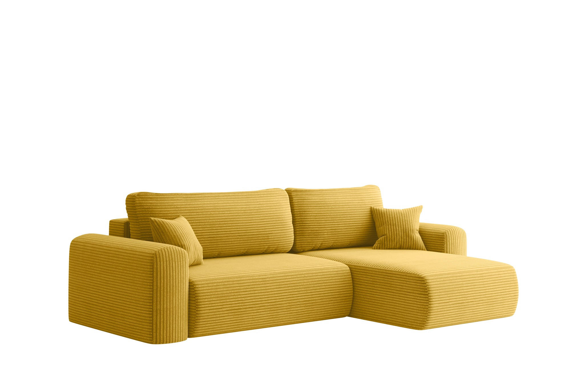 ECKSOFA Flora In Poso - Gelb, Holzwerkstoff/Textil (272/145cm) - Fun Möbel