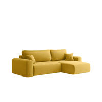 ECKSOFA Flora In Poso - Gelb, Holzwerkstoff/Textil (272/145cm) - Fun Möbel