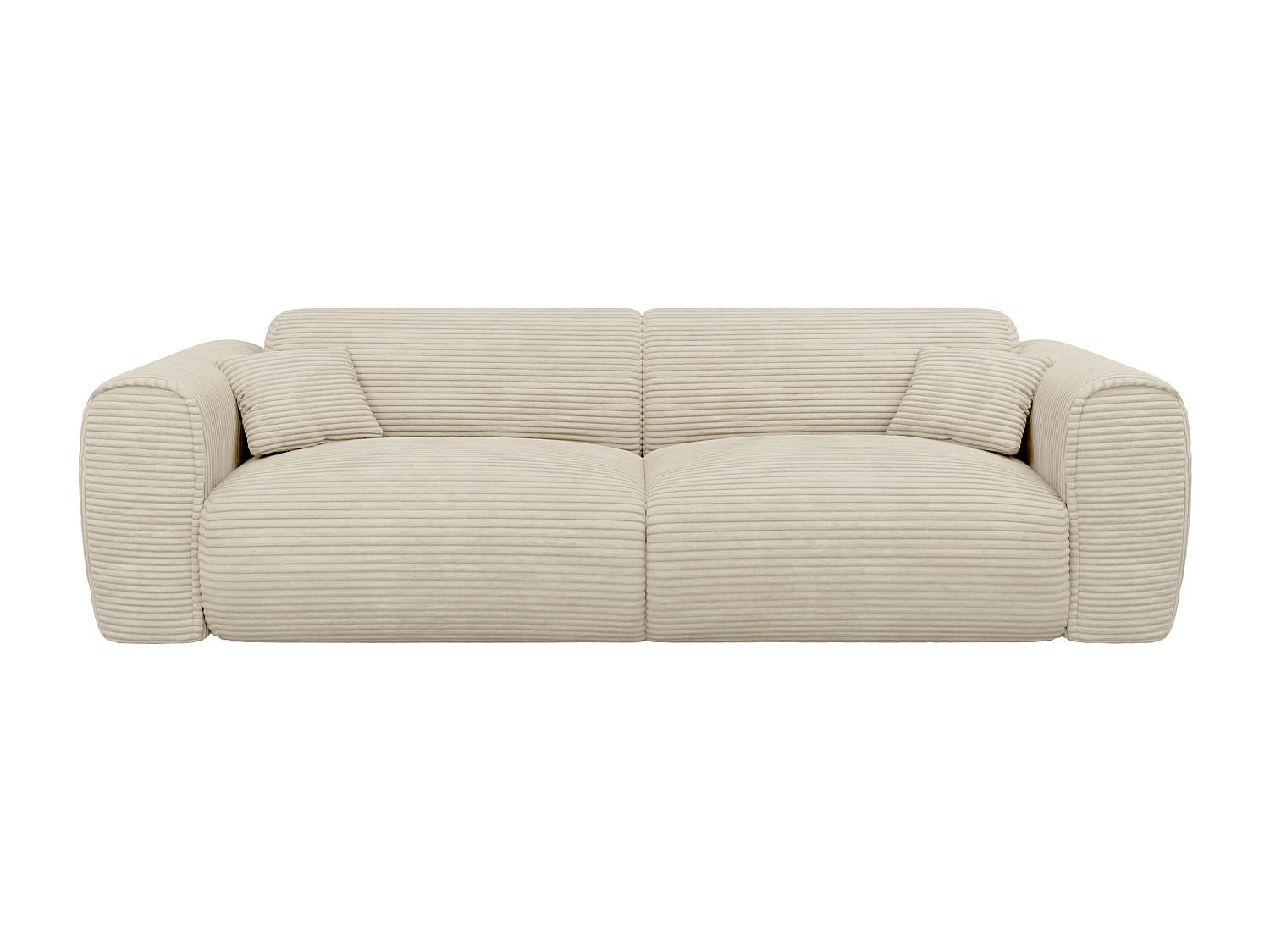 SCHLAFSOFA - 4 Personen - samt - beige Pognia - Beige, Textil (236/73/100cm) - Vente-Unique