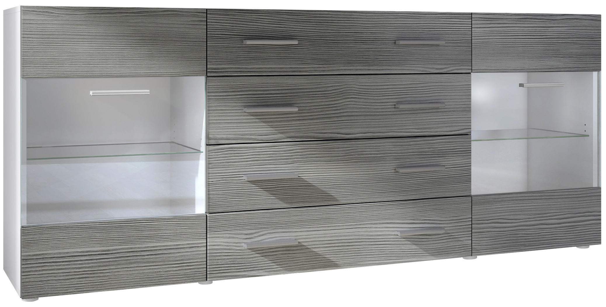 Vladon Sideboard Anthrazit 166x72x35 cm