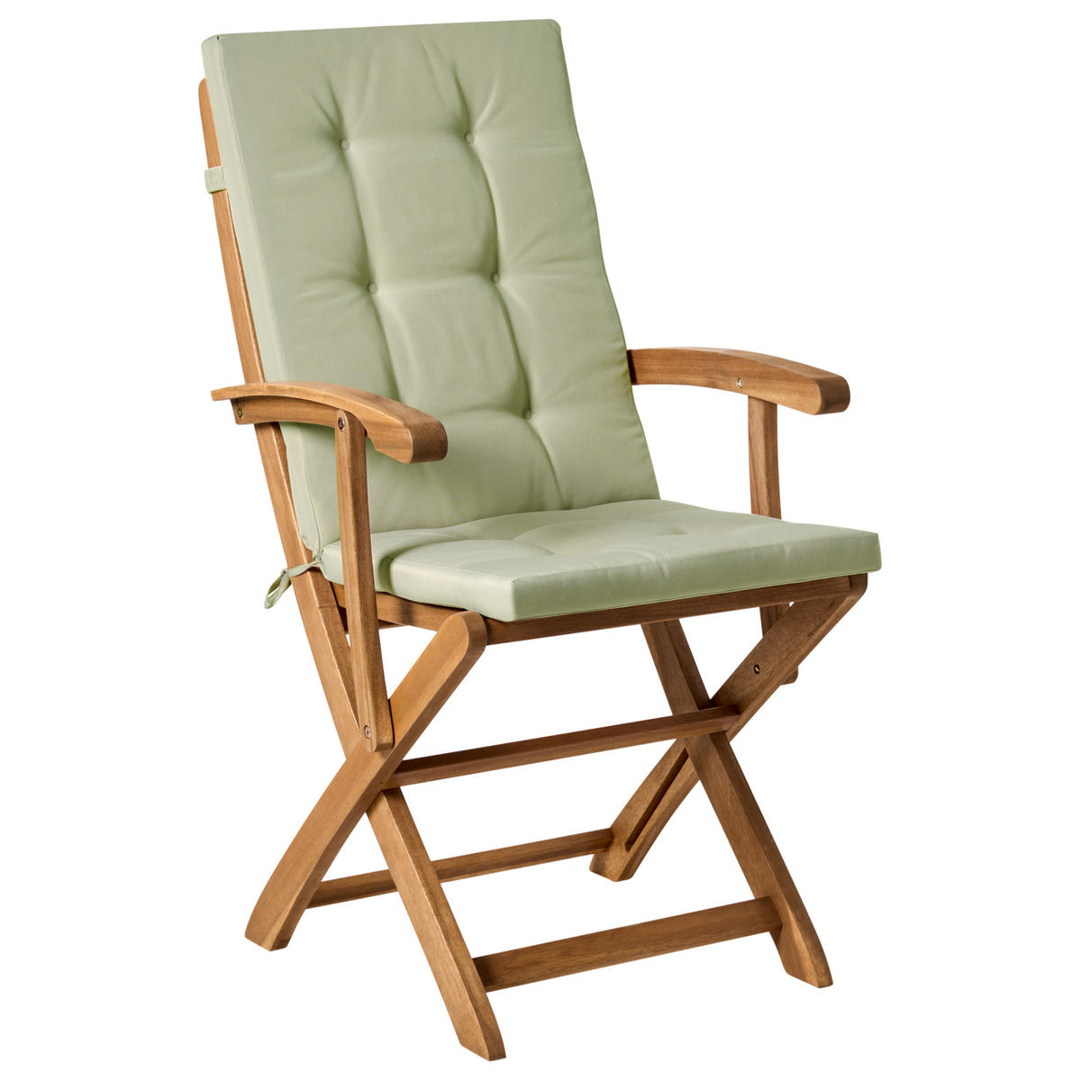 GARTENMÖBEL-SET 8-Sitzer Hellgrün Akazienholz Maui Premium - Hellgrün, Holz - Beliani