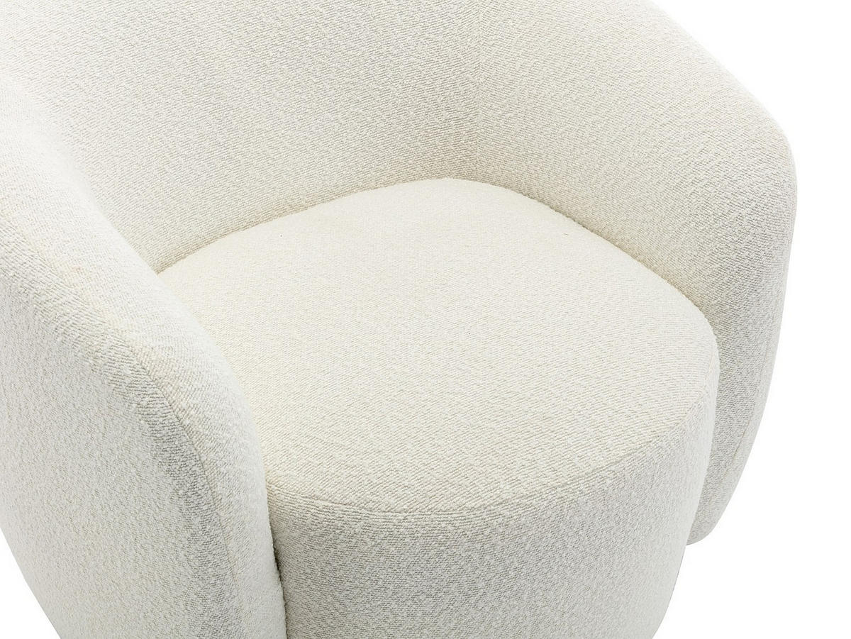 DREHSESSEL – Kunstfell – Beige – VEREIDE - Weiß, Textil (80/67/76cm) - Vente-Unique