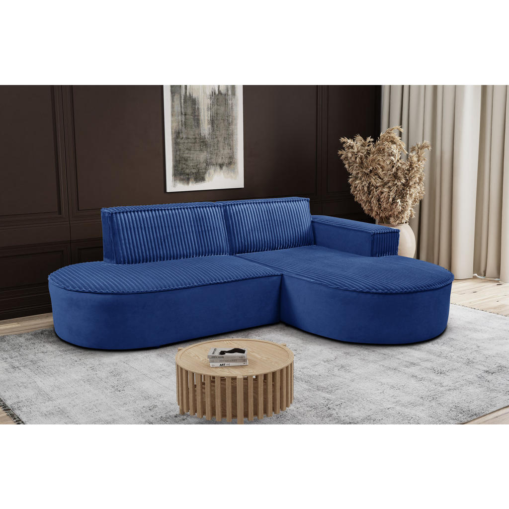 Thumbnail - Kaiser Möbel Ecksofa, Dunkelblau, Holz, L-Form, 236x165 cm, Wohnzimmer, Sofas & Couches, Wohnlandschaften, Ecksofas