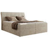 BOXBETT DAGOS 120/200 - Beige Schenille glatt - H4 - Topper Visco - Beige, Textil (120/200cm) - MKS