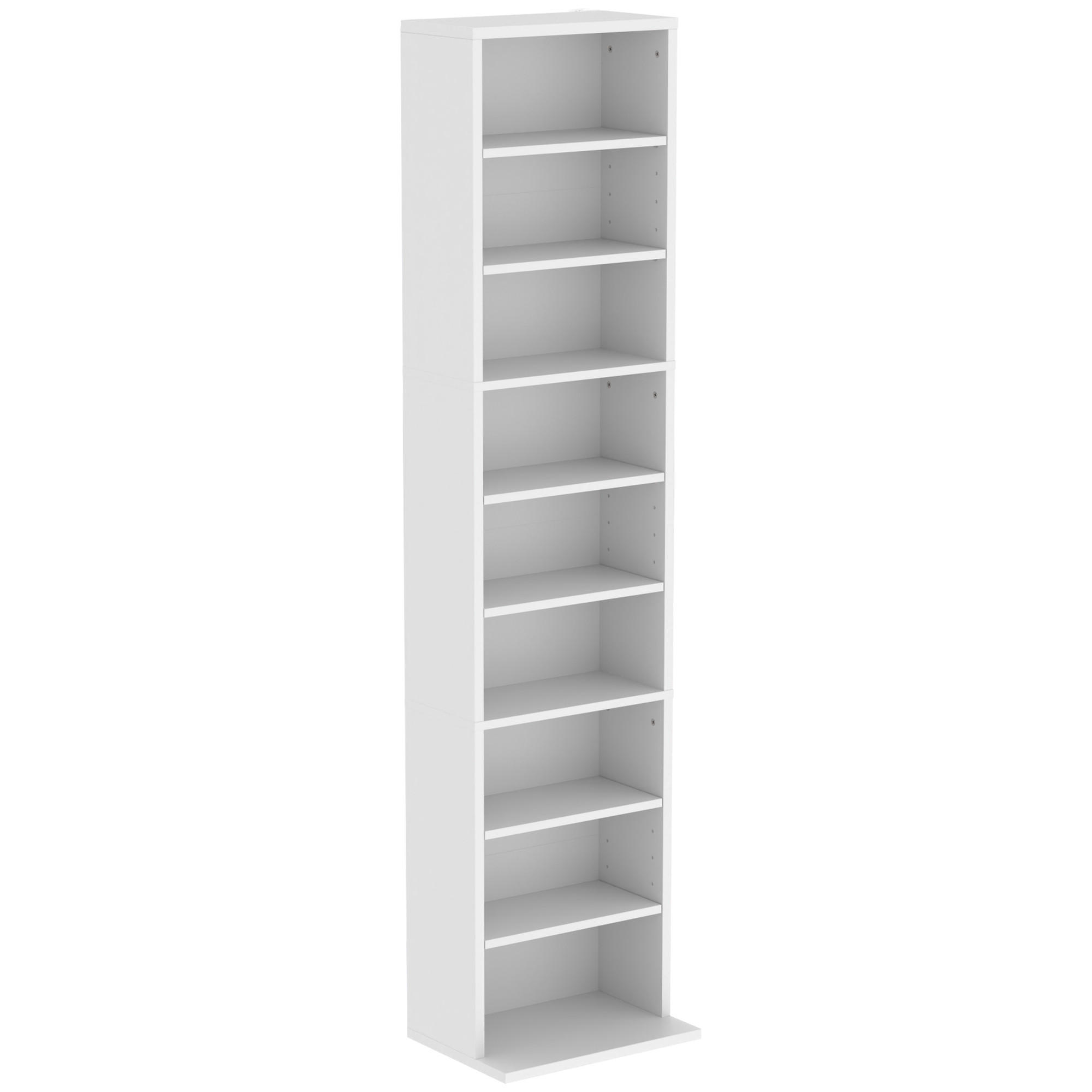 MEDIENSCHRANK Spanplatte Weiß - Weiß, Holzwerkstoff (24/140/33cm) - HOMCOM
