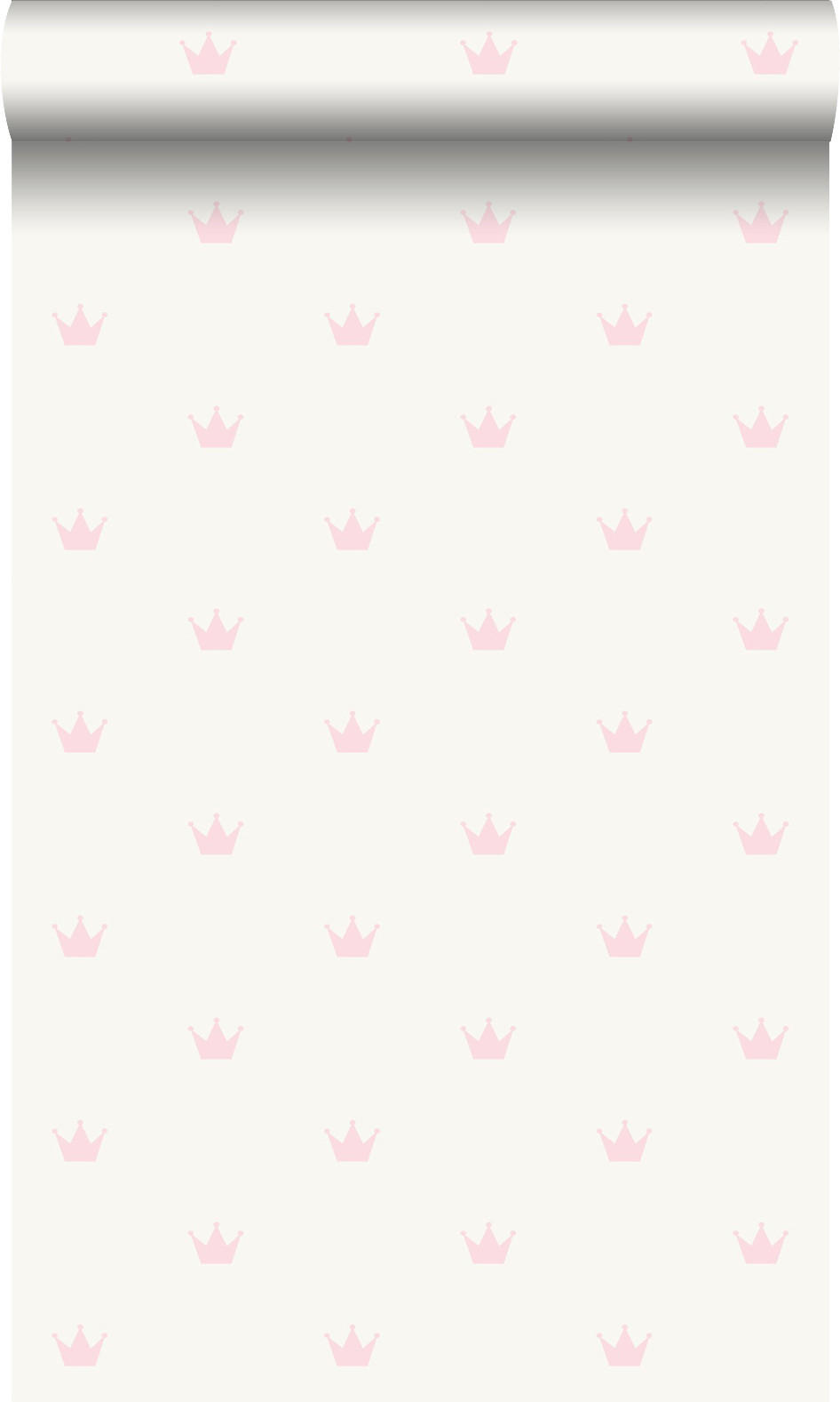 TAPETE kleine Kronen 53 cm x 10.05 m - Pink, Papier (53/0.1cm) - Origin Wallcoverings
