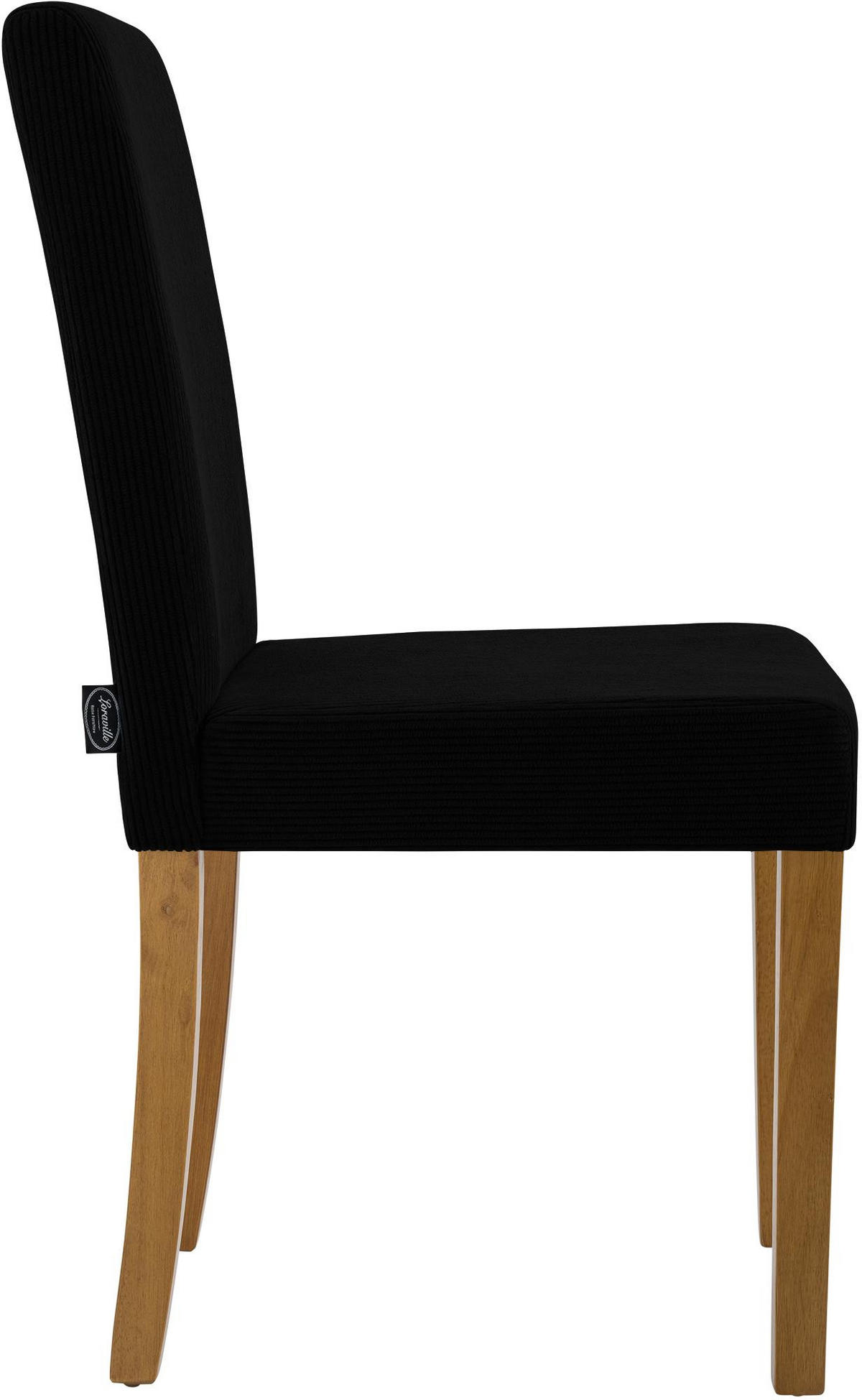 ESSZIMMERSTUHL Dalan Cord Schwarz Antik-Hell Wohnzimmerstuhl - Schwarz, Textil (41/91/47cm) - DELUKE