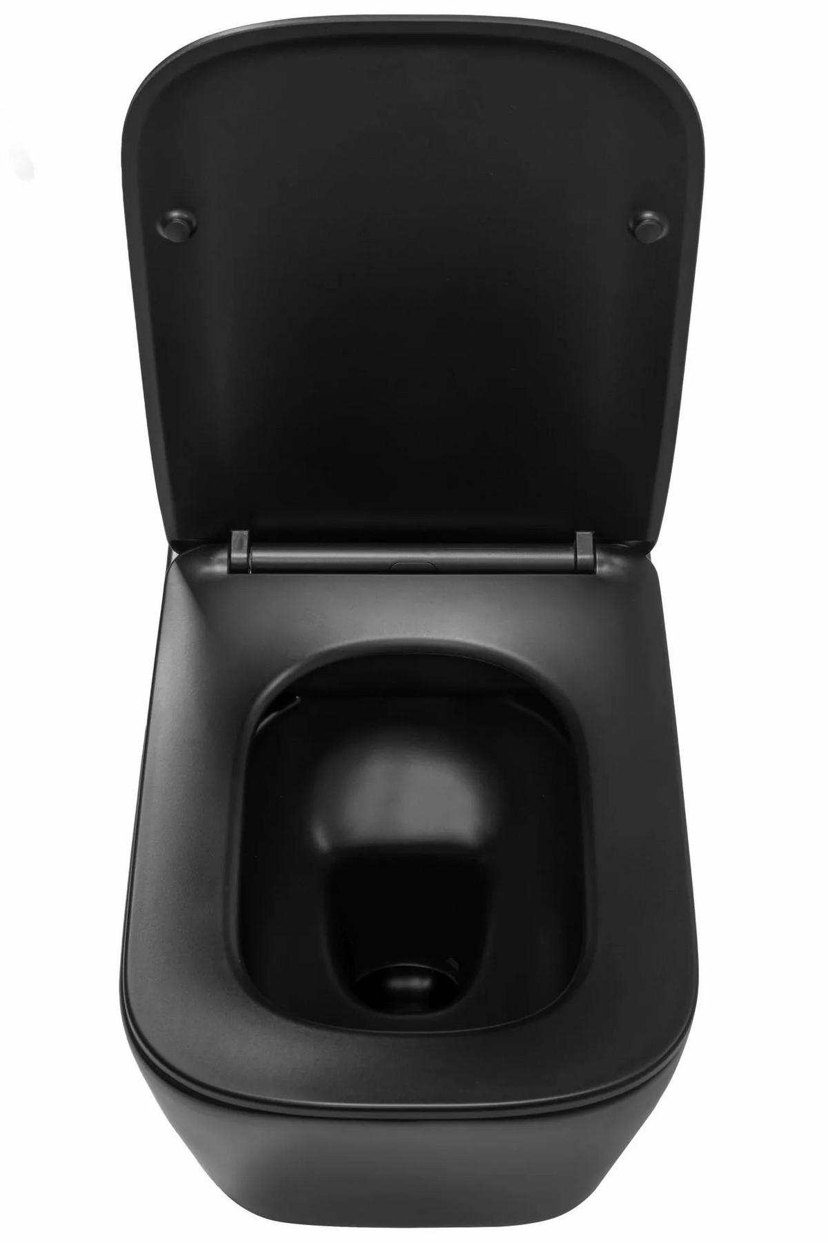 WC Schüssel Randlos Rea Julio Black Matt - Schwarz, Keramik (34.5/30/51.5cm) - REA