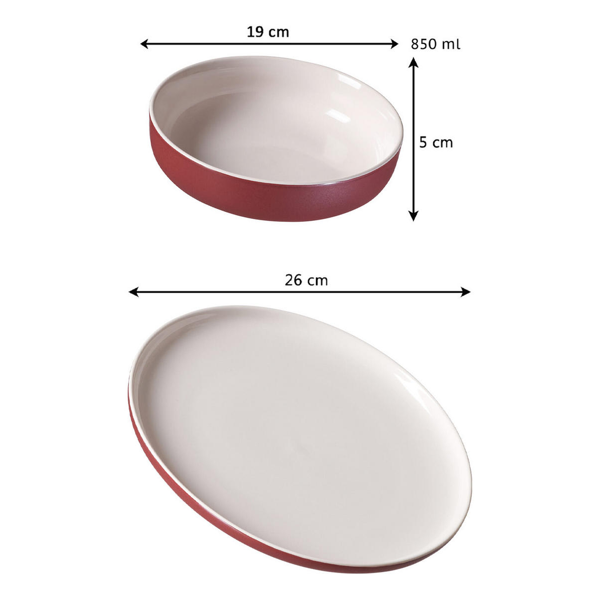 TAFELSERVICE Jasper beere 8er Set - Beere, Keramik (1/1/1cm) - Ritzenhoff Breker