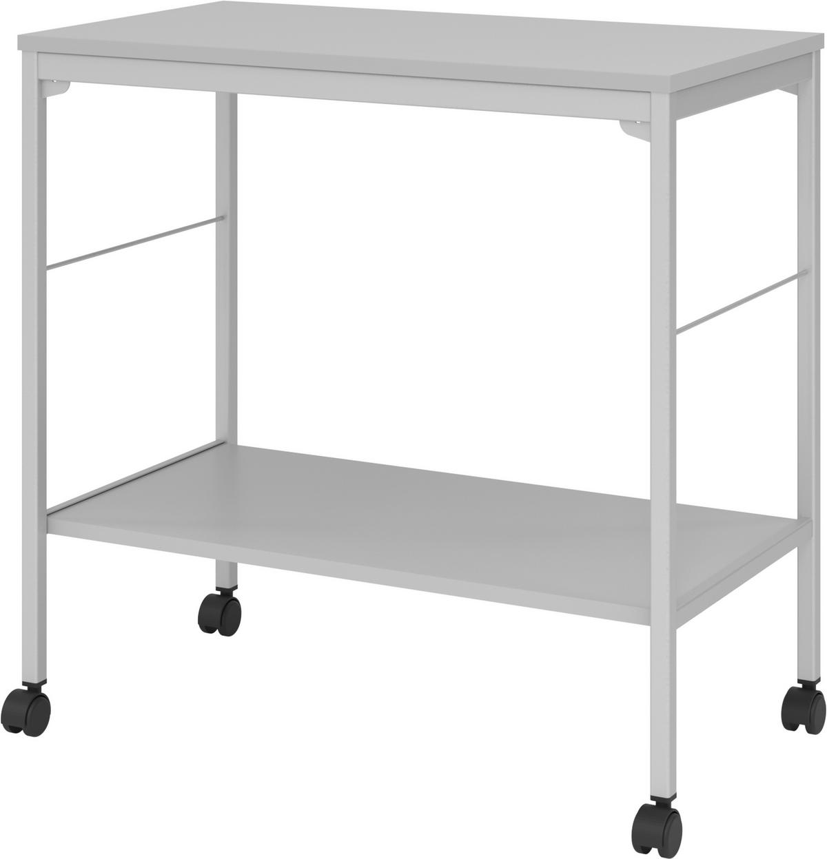 AKTENWAGEN mit Rollen 40/73,5/72 cm in Grau - Grau, Metall (73.5/72/40cm) - bümö