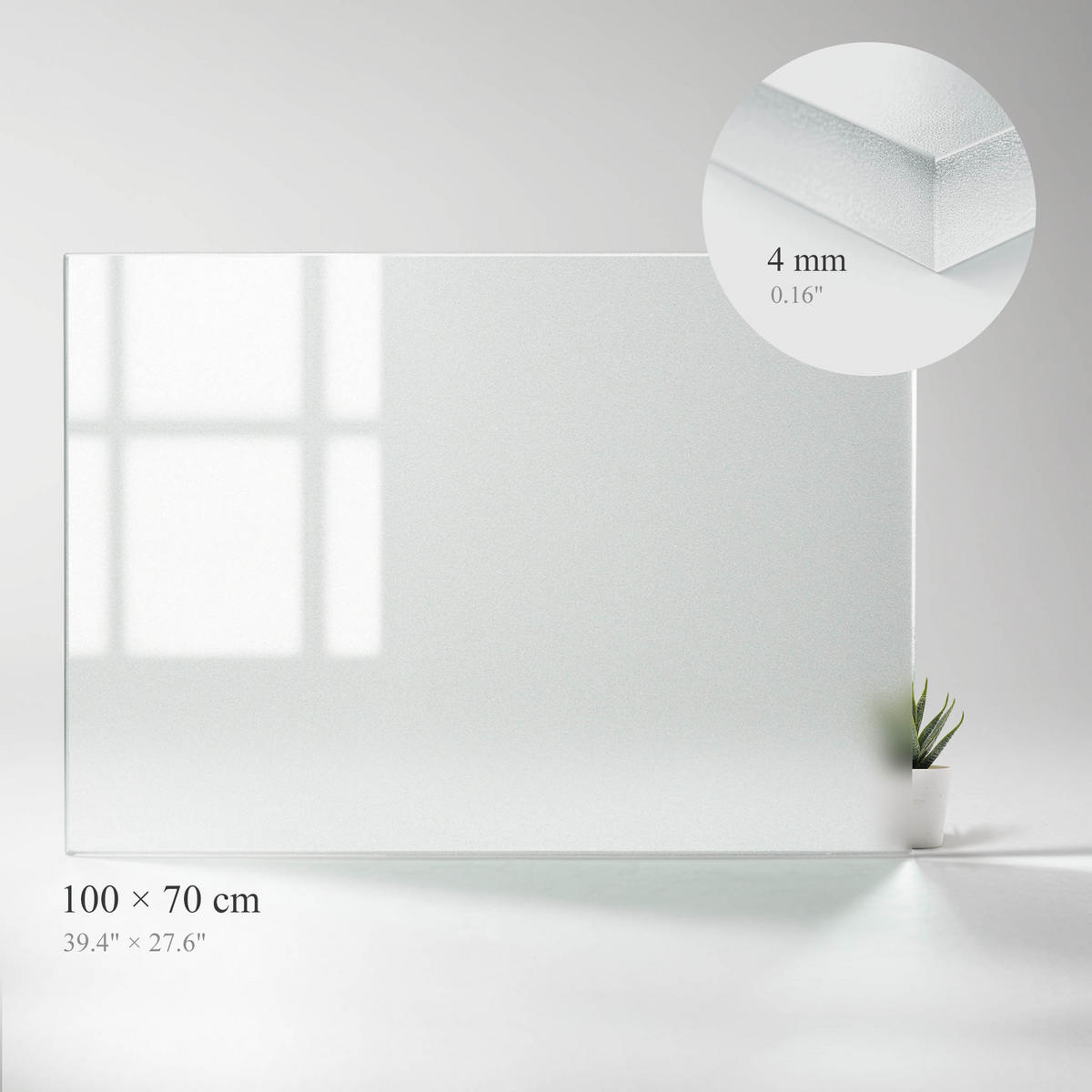 TISCHPLATTE 100x70 cm - Transparent, Glas (70/100/0.4cm) - Wallfluent