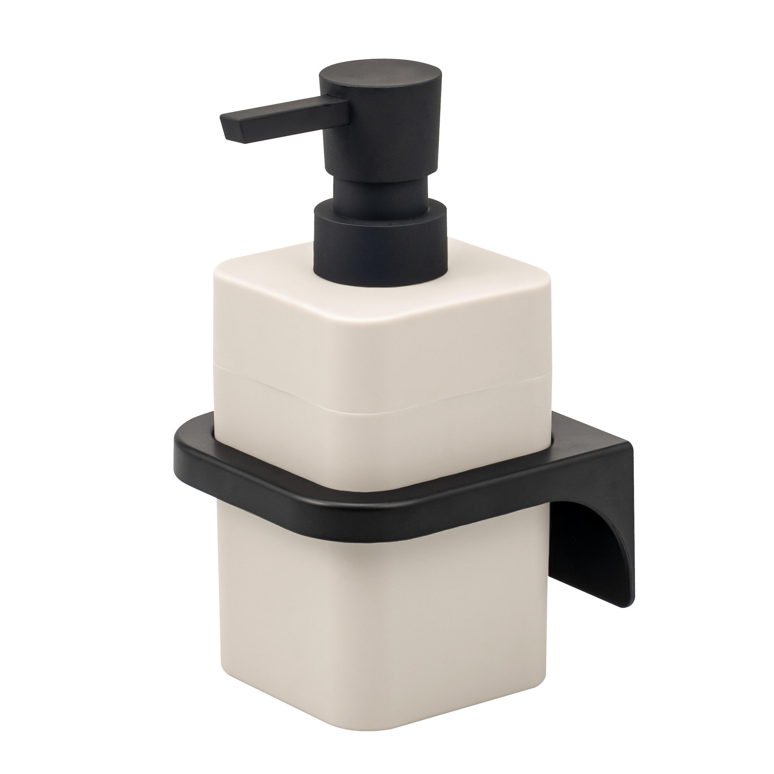 SEIFENSPENDER SAVONA Softtouch, beige, eckig - Beige, Kunststoff (9/15.5/10cm) - bremermann