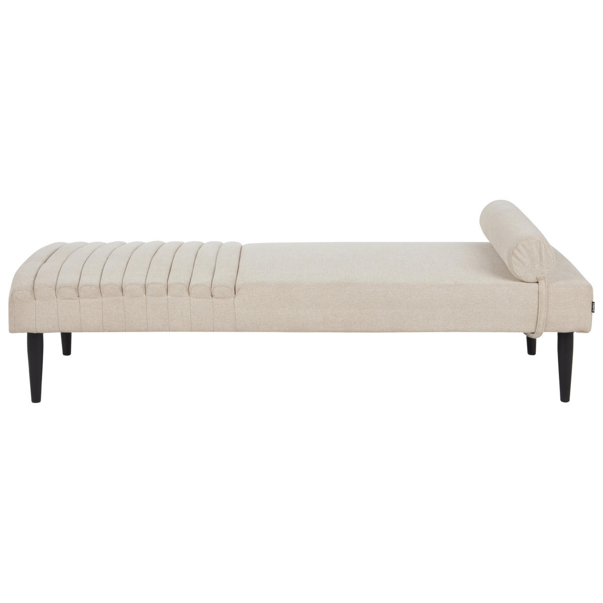 ČALOUNĚNÉ LEHÁTKO CHAISE LONGUE Látka Béžové Mauriac - béžová, textil (74/40/180cm) - Beliani