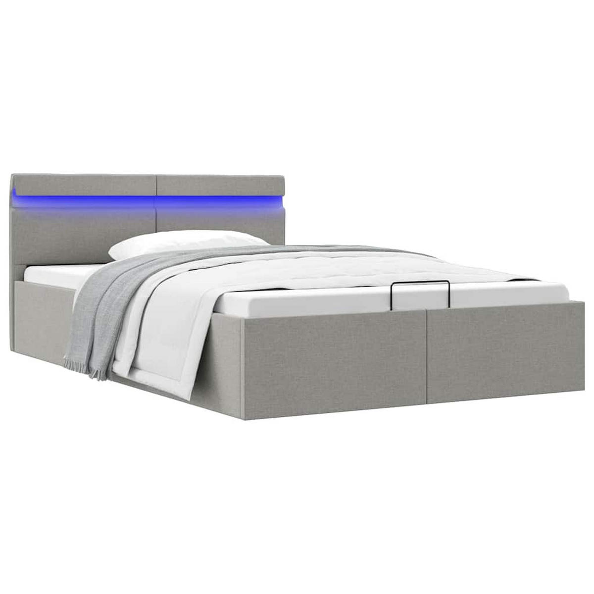 METALLBETT Irwin 148/211 cm - Grau, Metall (140/200cm) - Nettlife