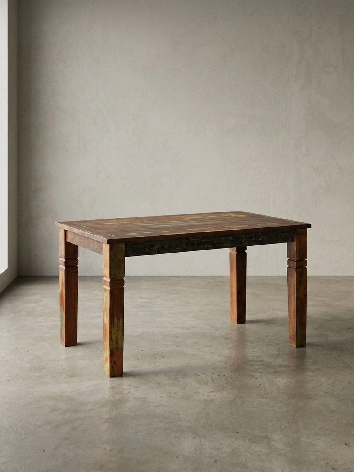 ESSTISCH Mango Massivholz Klarlack Shabby Design, Braun 120x70x76 cm - Braun, Holz (70/120/76cm) - KADIMA DESIGN