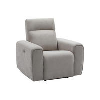 RELAXSESSEL elektrisch - Stoff - Grau - LORGITA - Hellgrau, Textil (96/102/102cm) - Vente-Unique