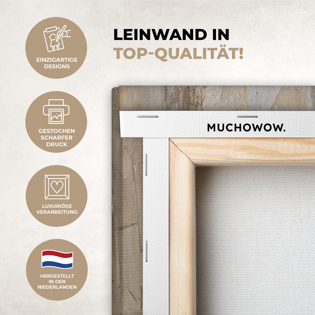 LEINWANDBILD Ölgemälde - Frau - Wein 60x90 cm - Hellbraun, Textil (60/90cm) - MuchoWow