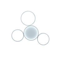 LED-DECKENLEUCHTE Molekül 62/47/7 cm - Weiß, Metall (62/47/7cm) - Nettlife