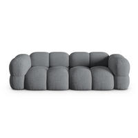 SOFA Loretto aus strukturiertem Stoff grau 4 Sitzplätze - Grau, Textil (100/68/250cm) - Cosmopolitan Design